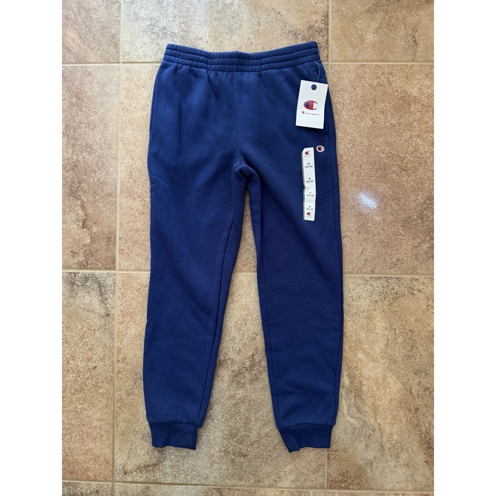 NEW Boy's Champion Signature Blue Fleece Jogger Pants Size M NWT